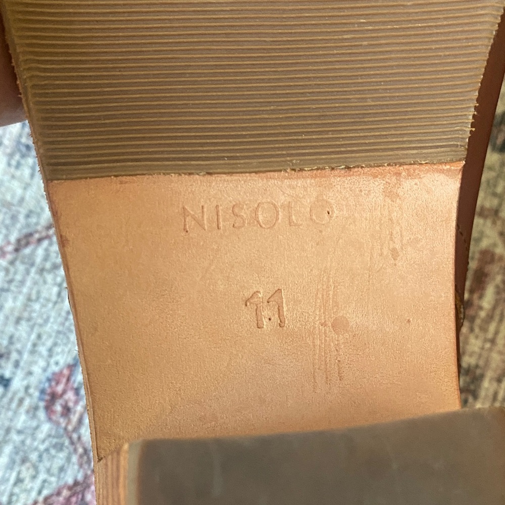 Nisolo Chestnut 100% Leather Heel Boots Slip On Like New - Picture 2 of 9